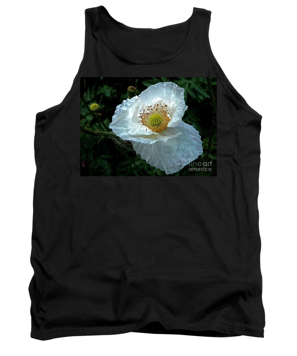 Poppy Tank Top featuring the photograph Arctic Poppy by Byron Varvarigos