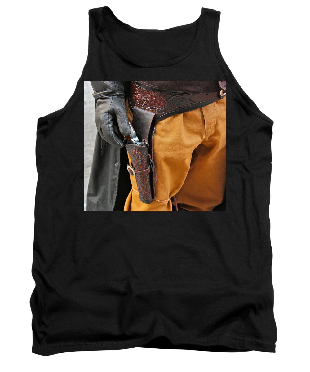 Gunfighter Photo Tank Top featuring the photograph At the Ready by Bill Owen