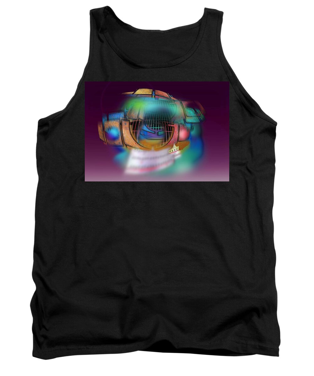Auto Tank Top featuring the painting Auto Shocker by Charles Stuart