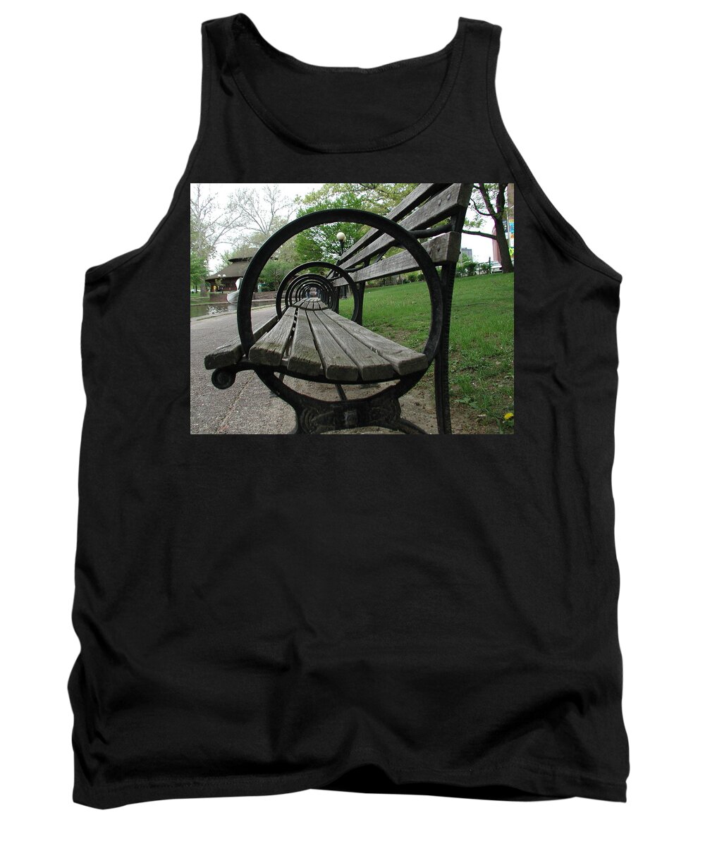 Hartford Tank Top featuring the photograph Bench by Anna Ruzsan