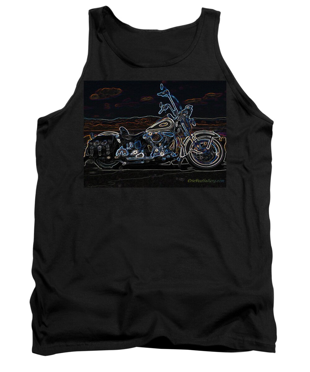 Cruiser Tank Top featuring the photograph Black and Blue by Eric Dee