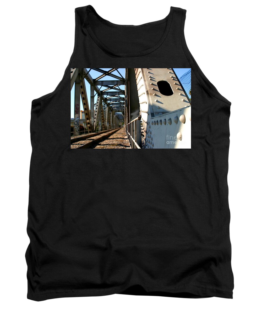 Train Tank Top featuring the photograph Bridge by Henrik Lehnerer