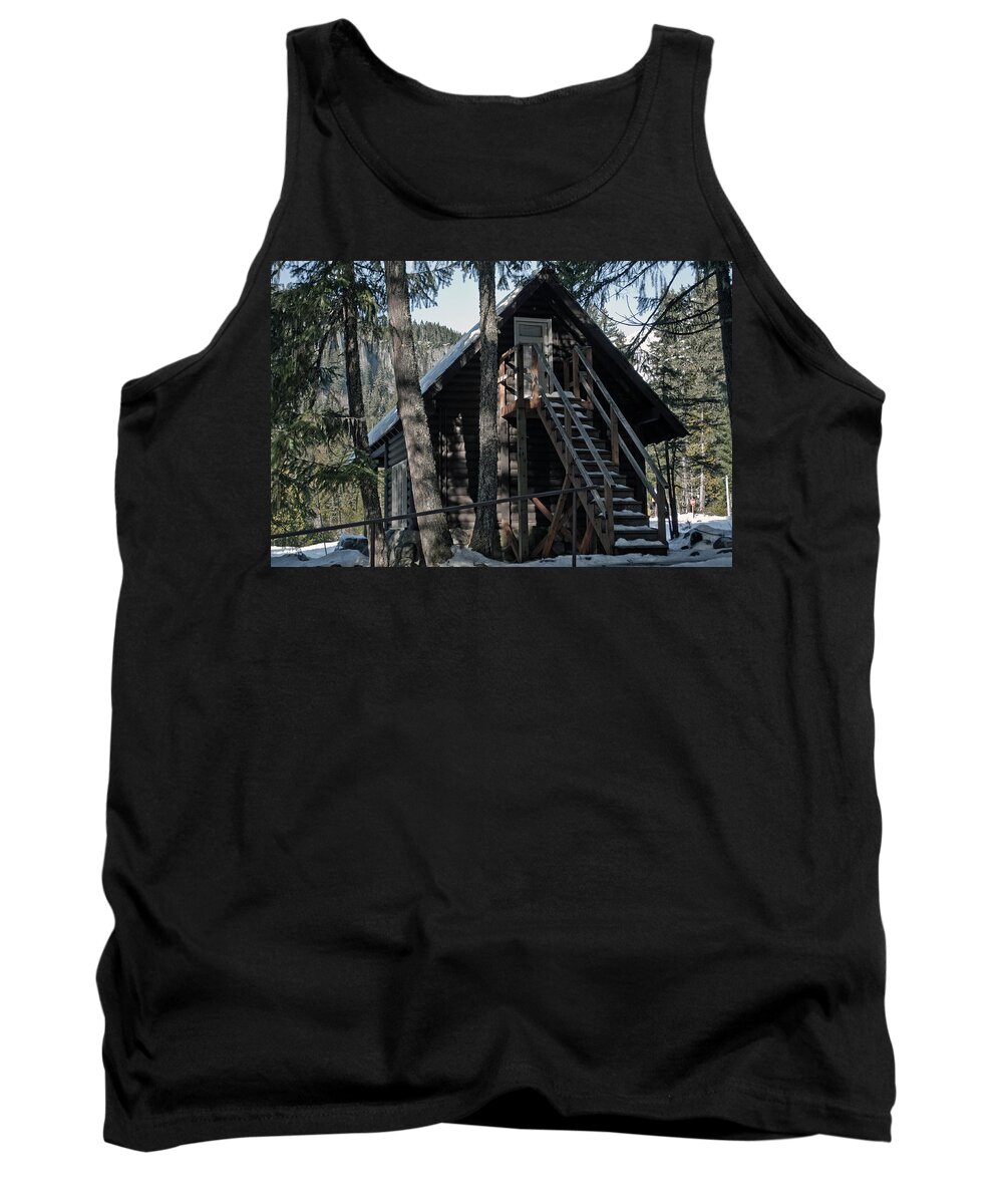 Nature Tank Top featuring the photograph Cabin Get Away by Tikvah's Hope