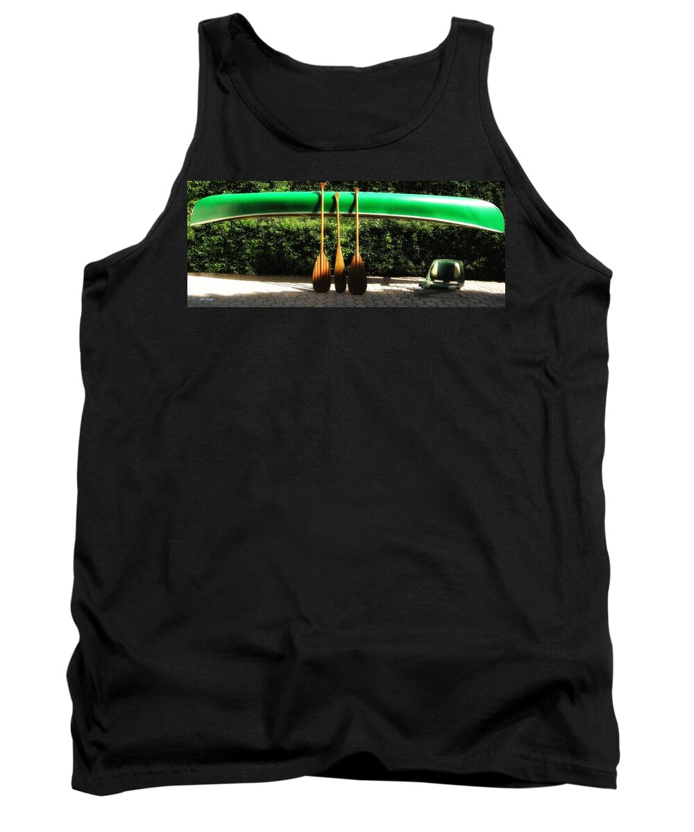 Wood Tank Top featuring the photograph Canoe To Nowhere by Alec Drake