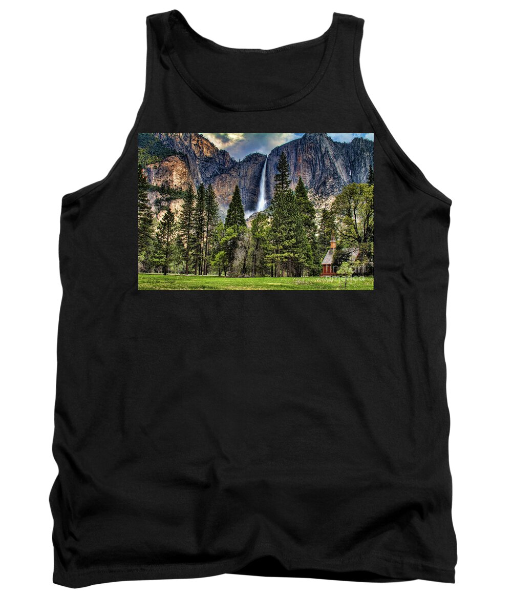 Cooks Meadow Tank Top featuring the photograph Chapel in the Valley 2 by Sue Karski