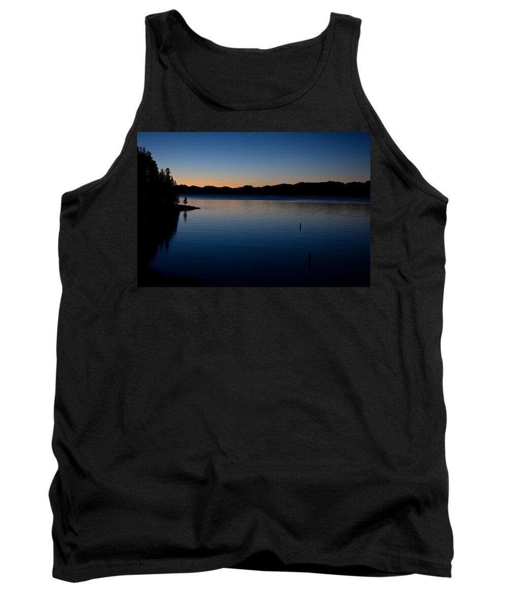 Yellowstone National Park Tank Top featuring the photograph dawn at Yellowstone Lake by Ralf Kaiser