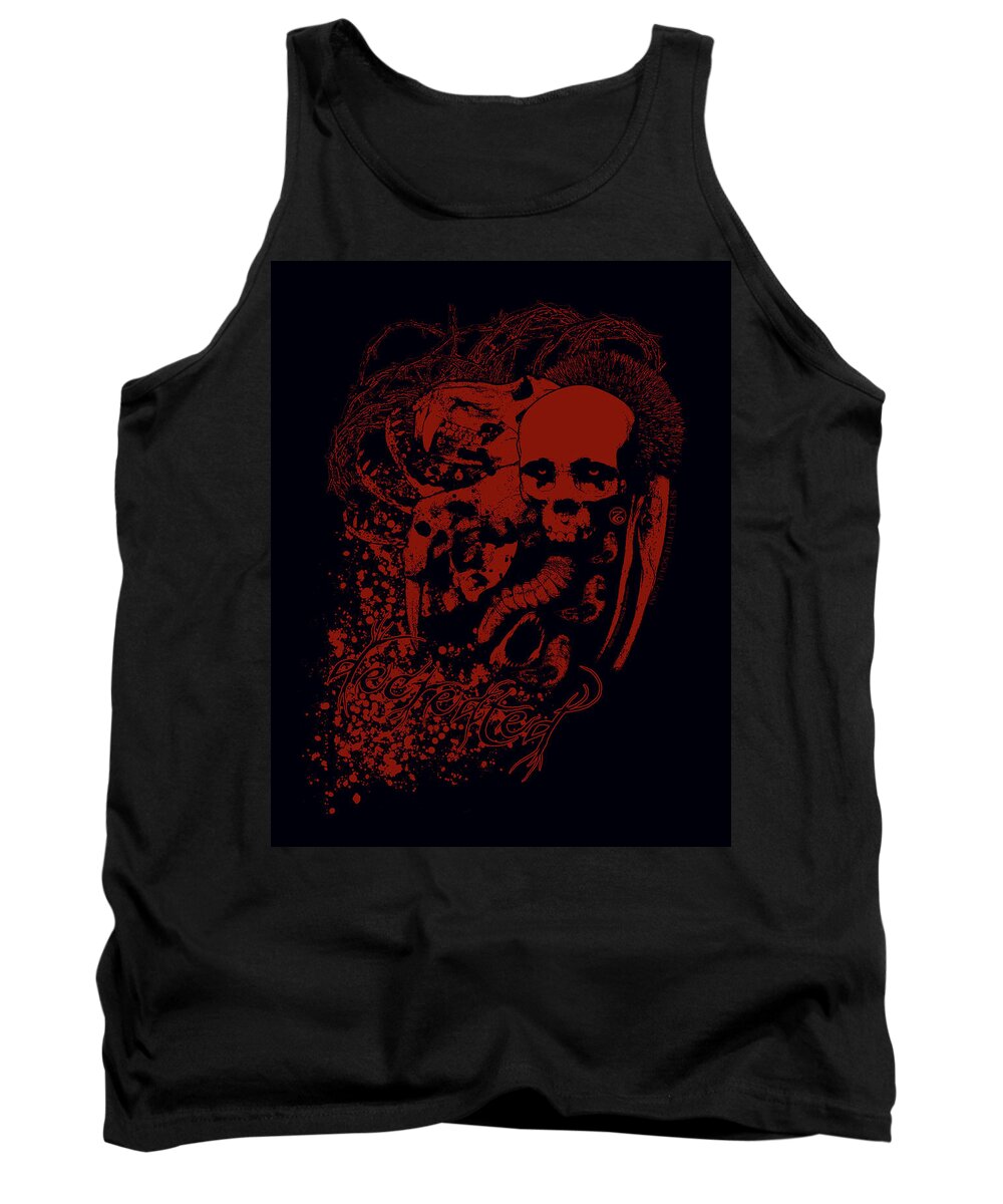 Tony Koehl Tank Top featuring the mixed media Decreation by Tony Koehl