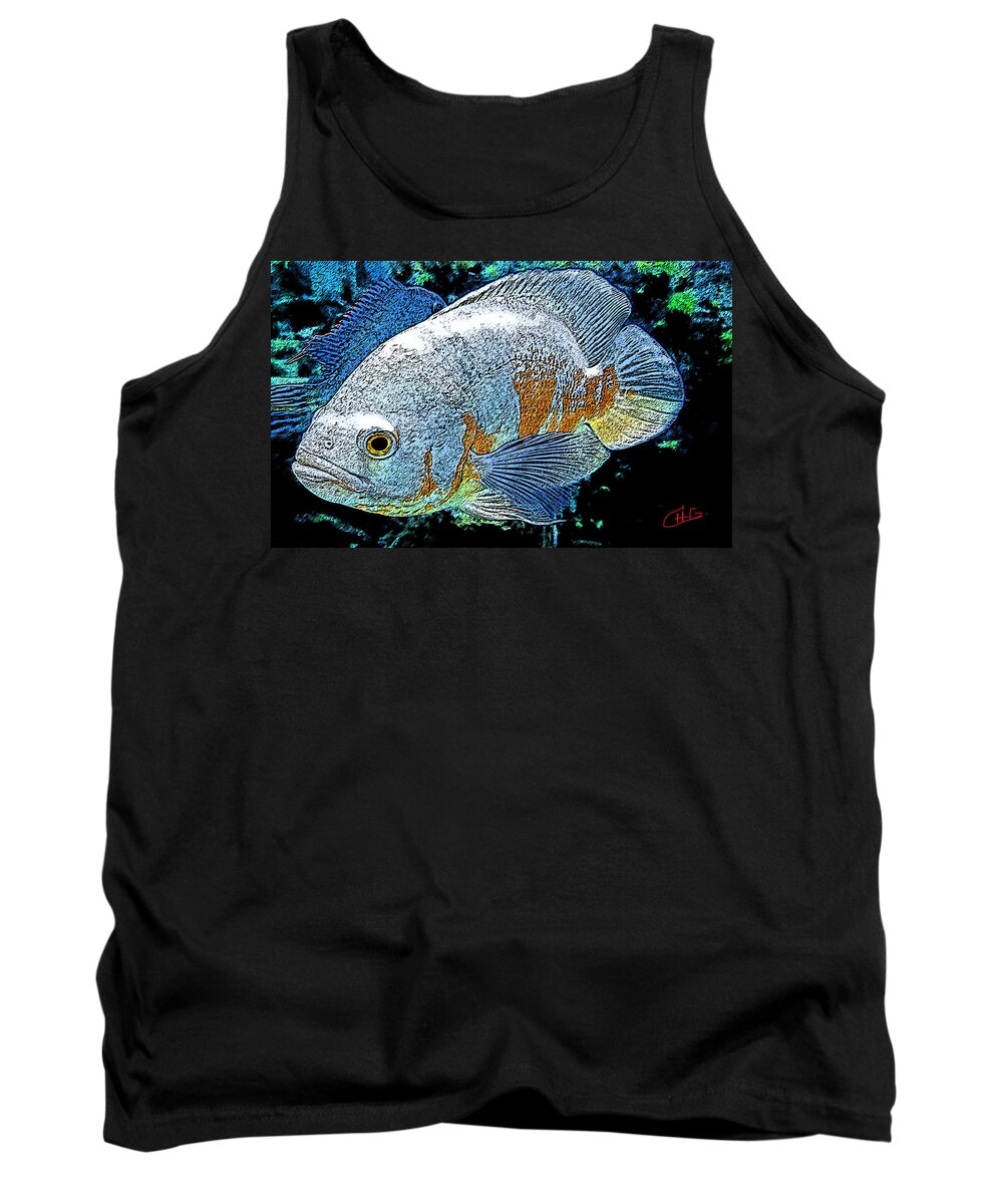 Colette Tank Top featuring the painting Exotic Fish by Colette V Hera Guggenheim