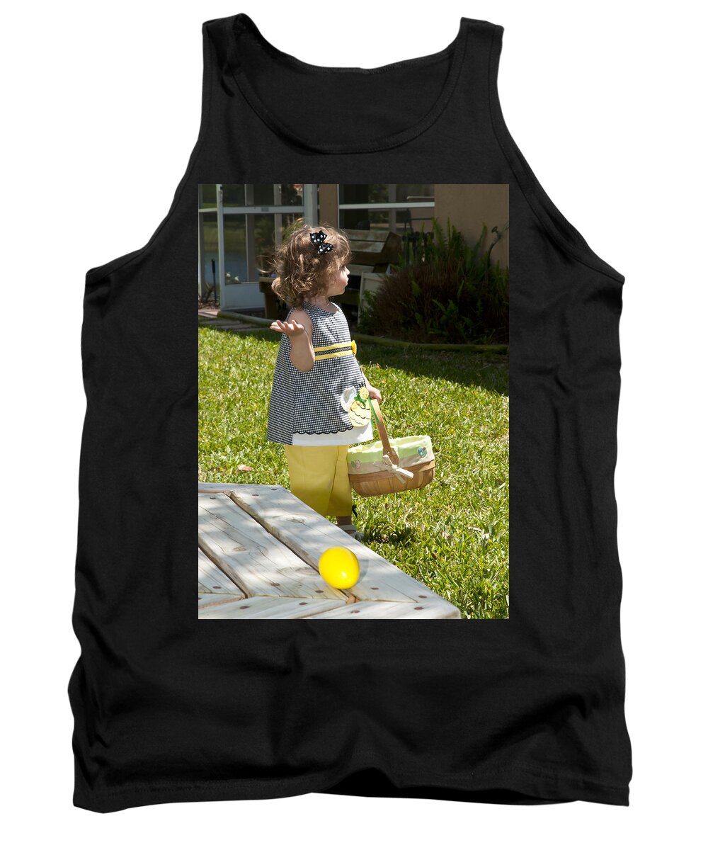 Easter Tank Top featuring the photograph First Easter Egg Hunt by Steven Sparks