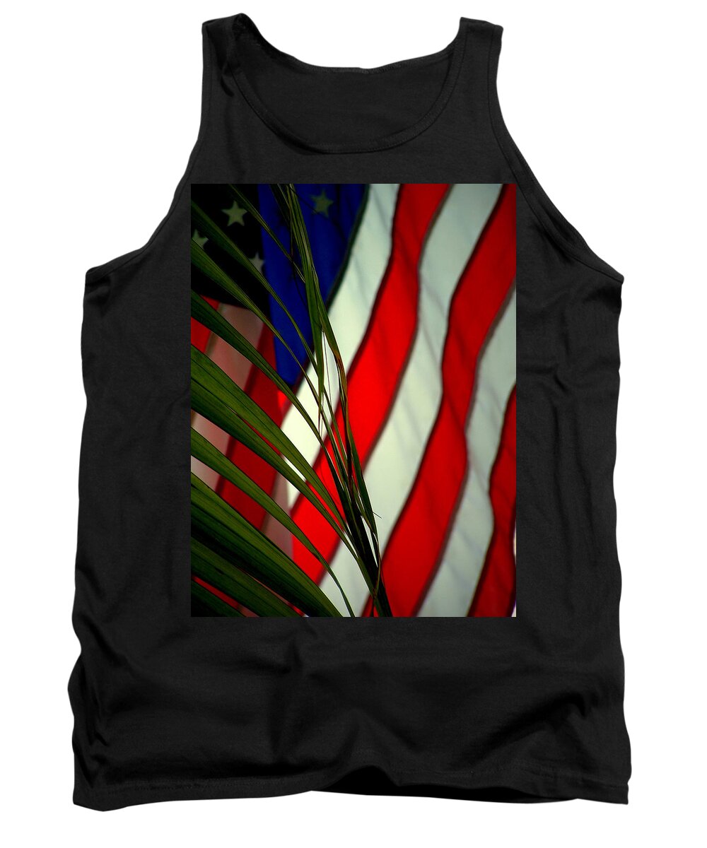 Flag Tank Top featuring the photograph Floridamerica by David Weeks