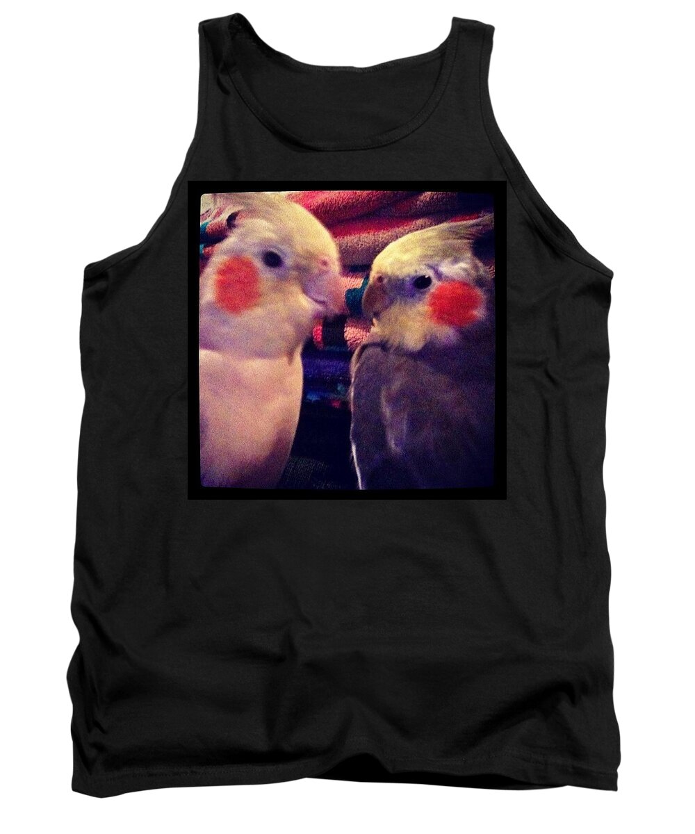 Petstagram Tank Top featuring the photograph From Left: Aristotle And Simon by Anna Porter