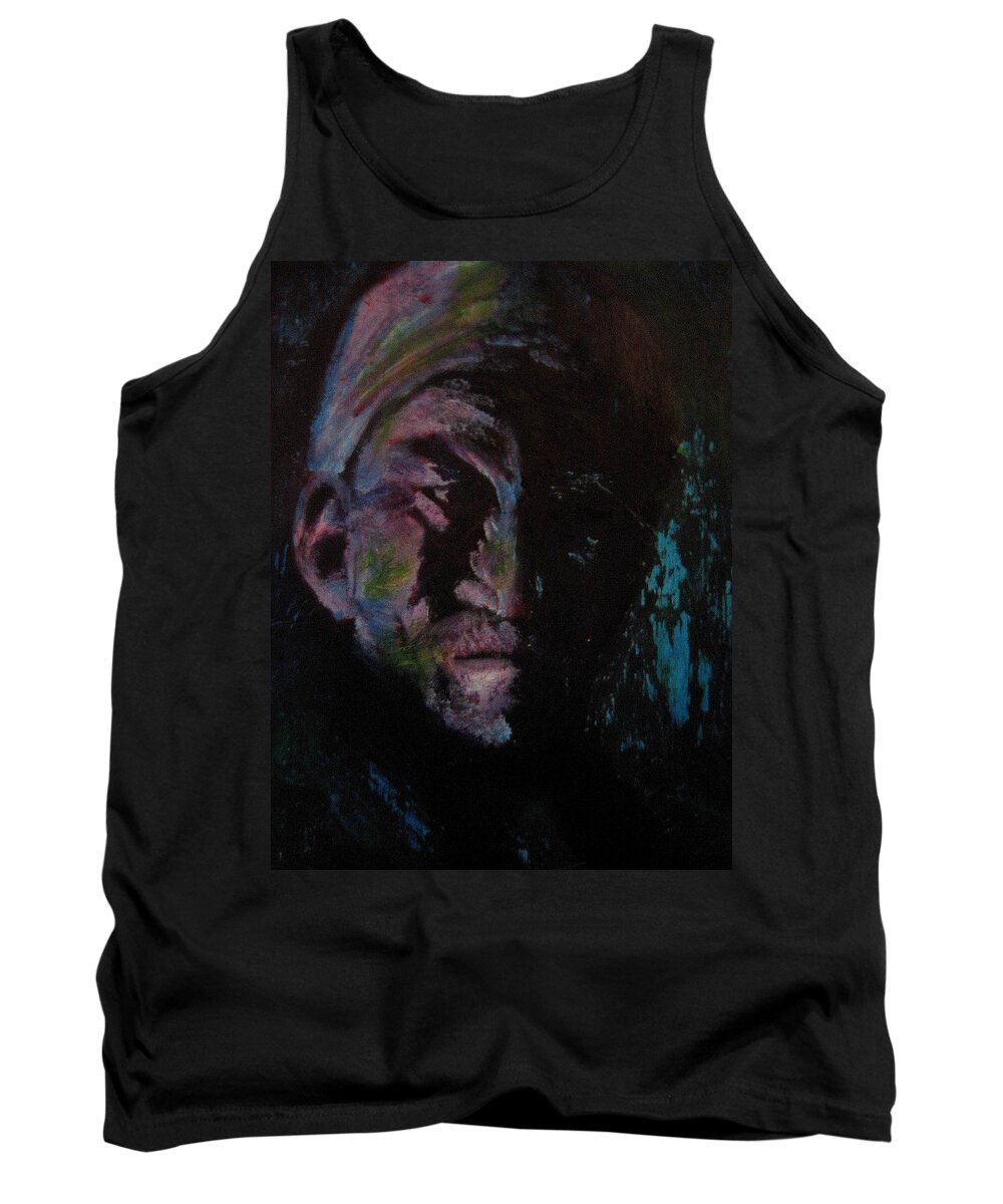 Man Tank Top featuring the painting Grudge by Jason Reinhardt