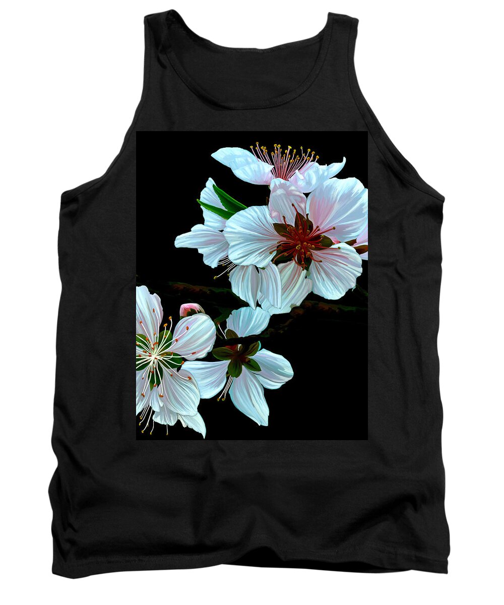 Fine Art Tank Top featuring the painting Just Peachy by Patricia Griffin Brett
