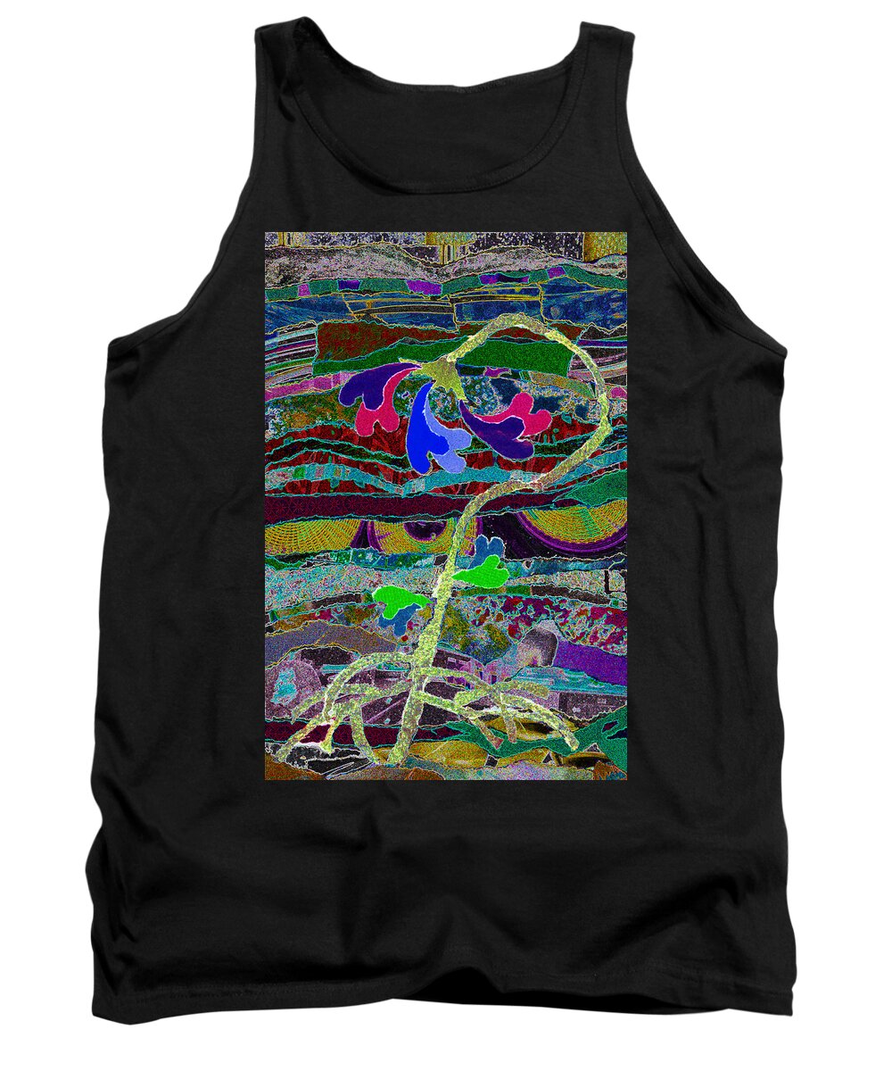 Flowers Tank Top featuring the mixed media Loves Roots by Kenneth James