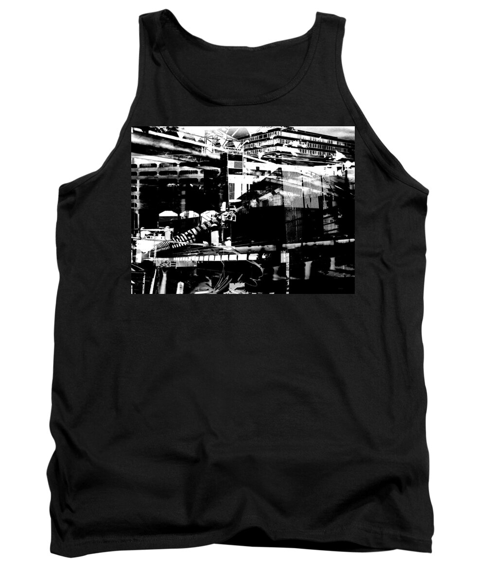 Digital Collage Tank Top featuring the photograph Metropolis Zurich 1 by Doug Duffey