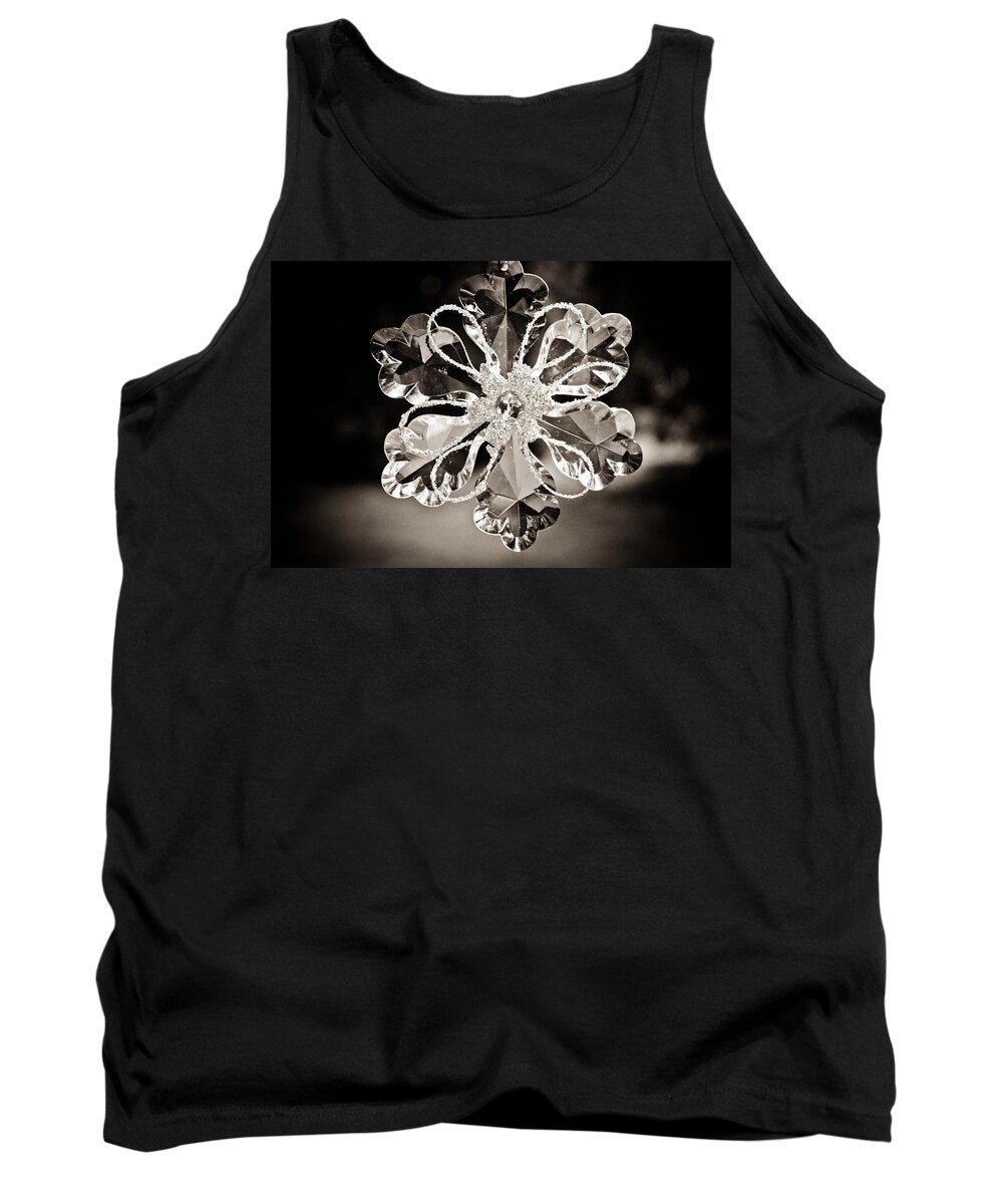 Black And White Photo Tank Top featuring the photograph Noir Reflections by Sara Frank