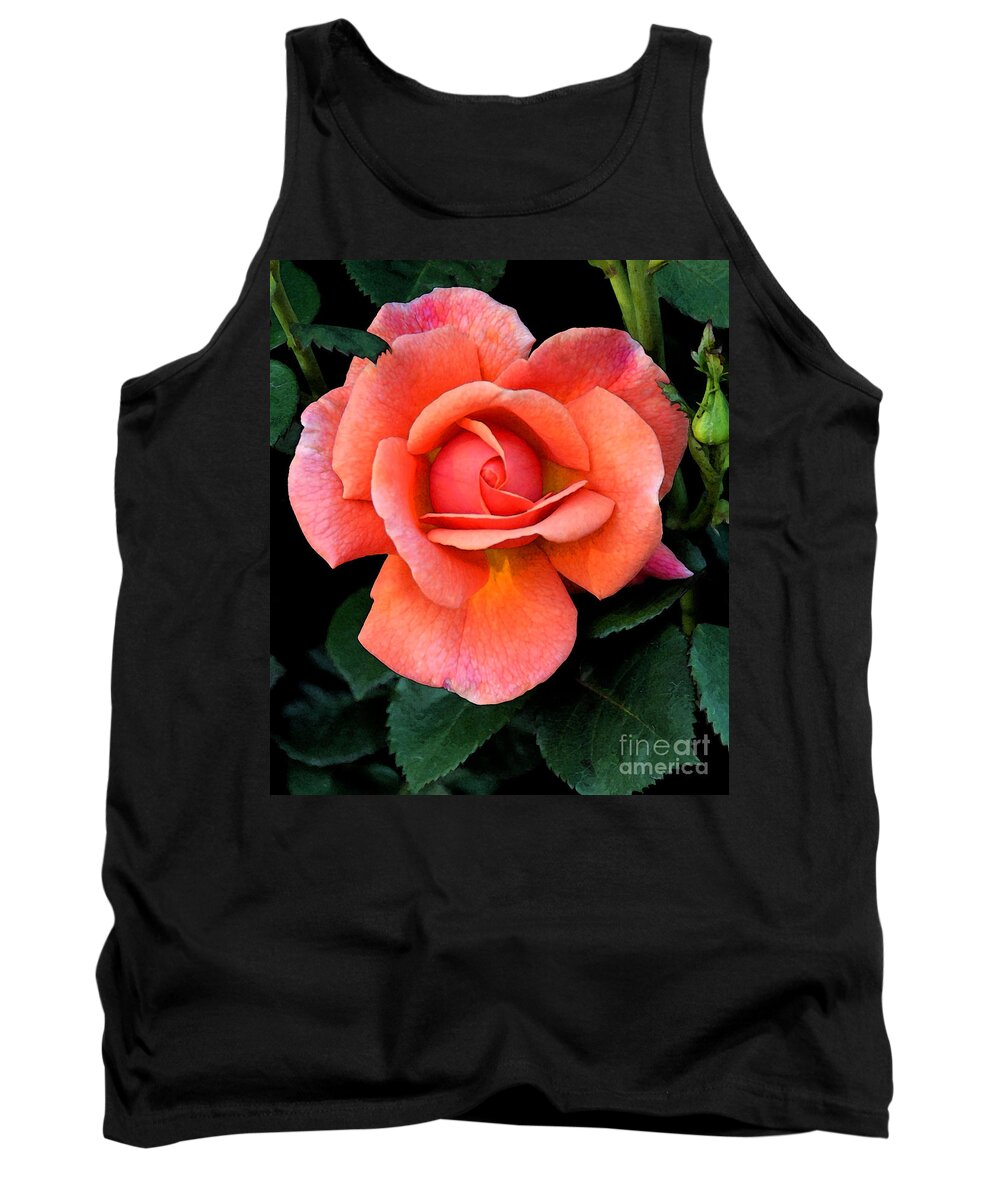 Flora Tank Top featuring the photograph Painted Rose by Cindy Manero