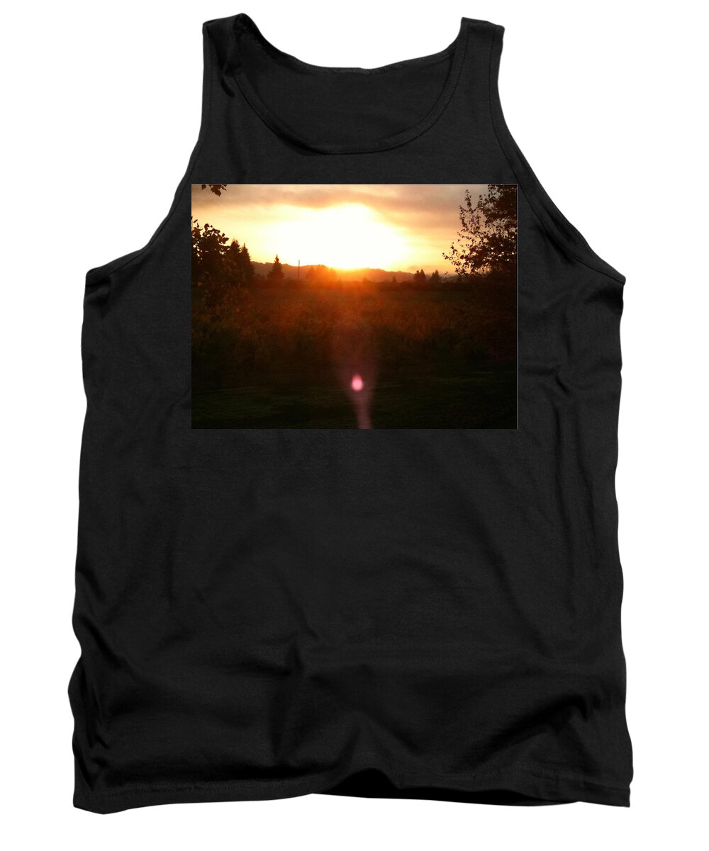 Napa Valley Tank Top featuring the photograph Russian River Sunrise by Kathy Corday