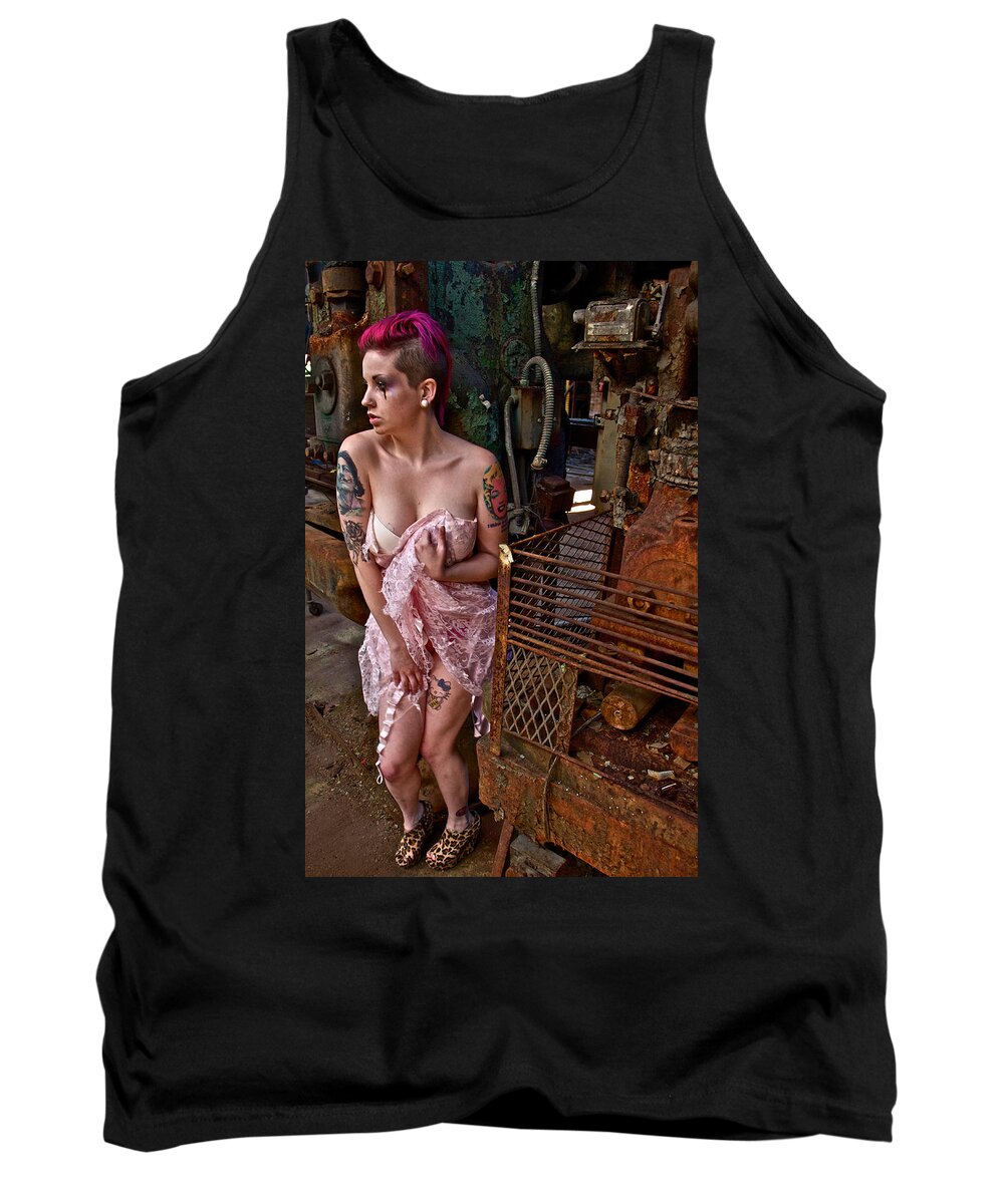 Lady Hooker Machinery Scared Tank Top featuring the photograph Scared by Alice Gipson