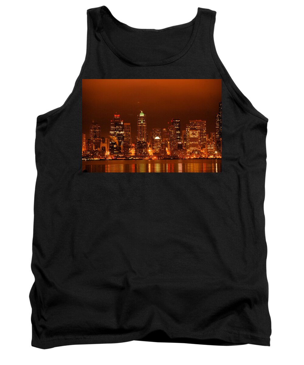 Seattle Tank Top featuring the photograph Seattle Skyline by Michael Merry