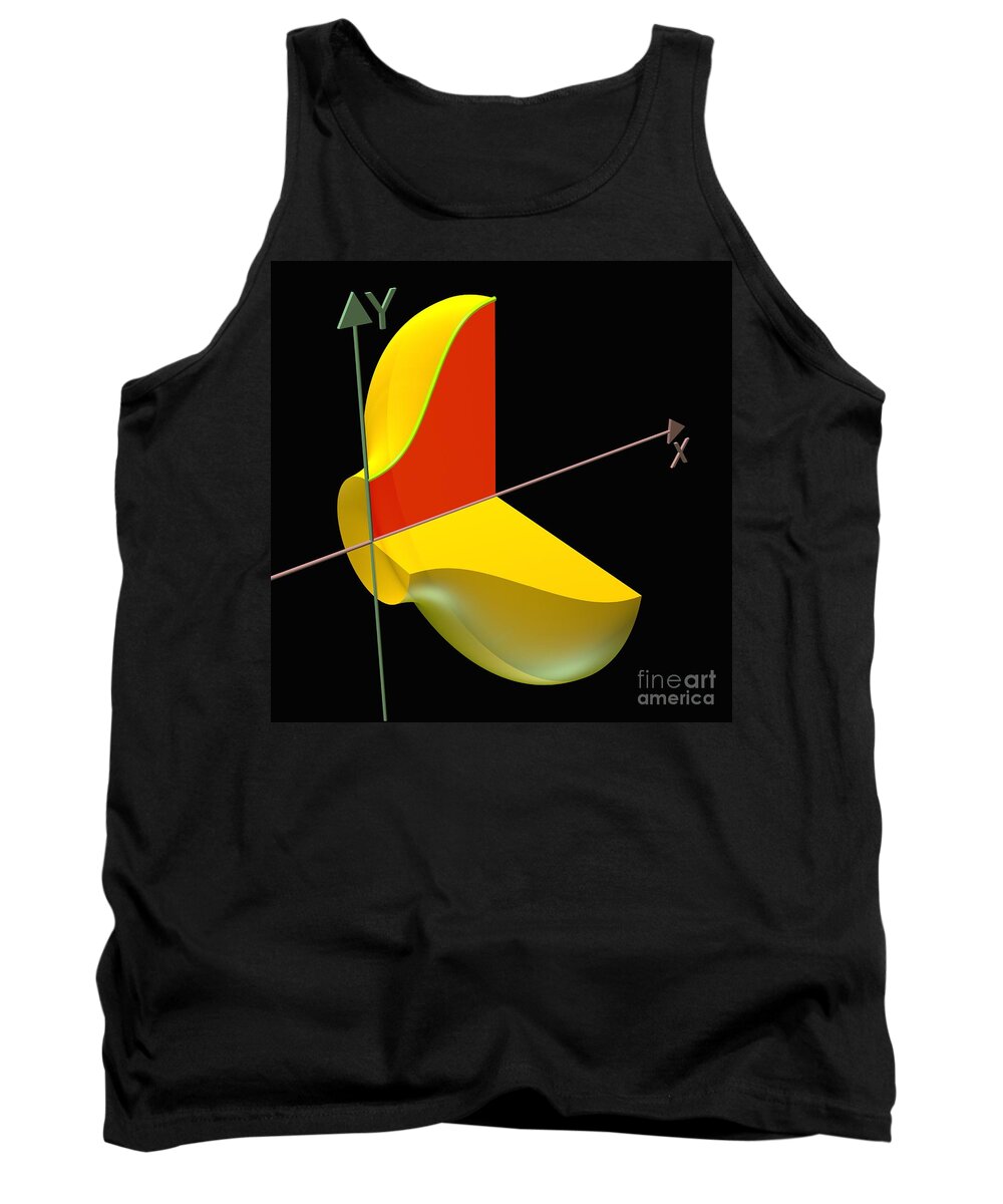 Area Tank Top featuring the digital art Solid of Revolution 1 by Russell Kightley