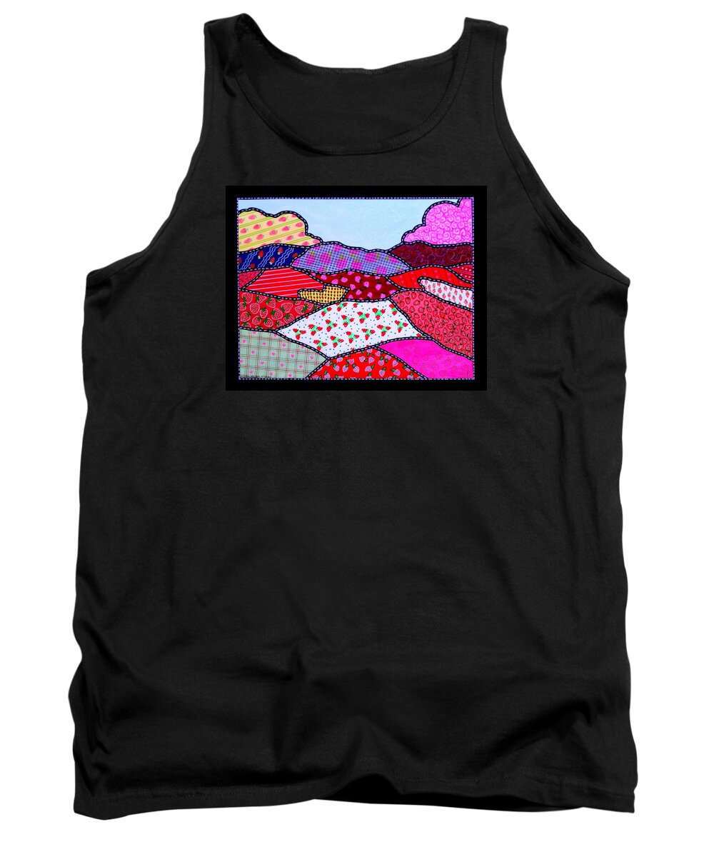 Beatles Tank Top featuring the painting Strawberry Fields Forever by Jim Harris