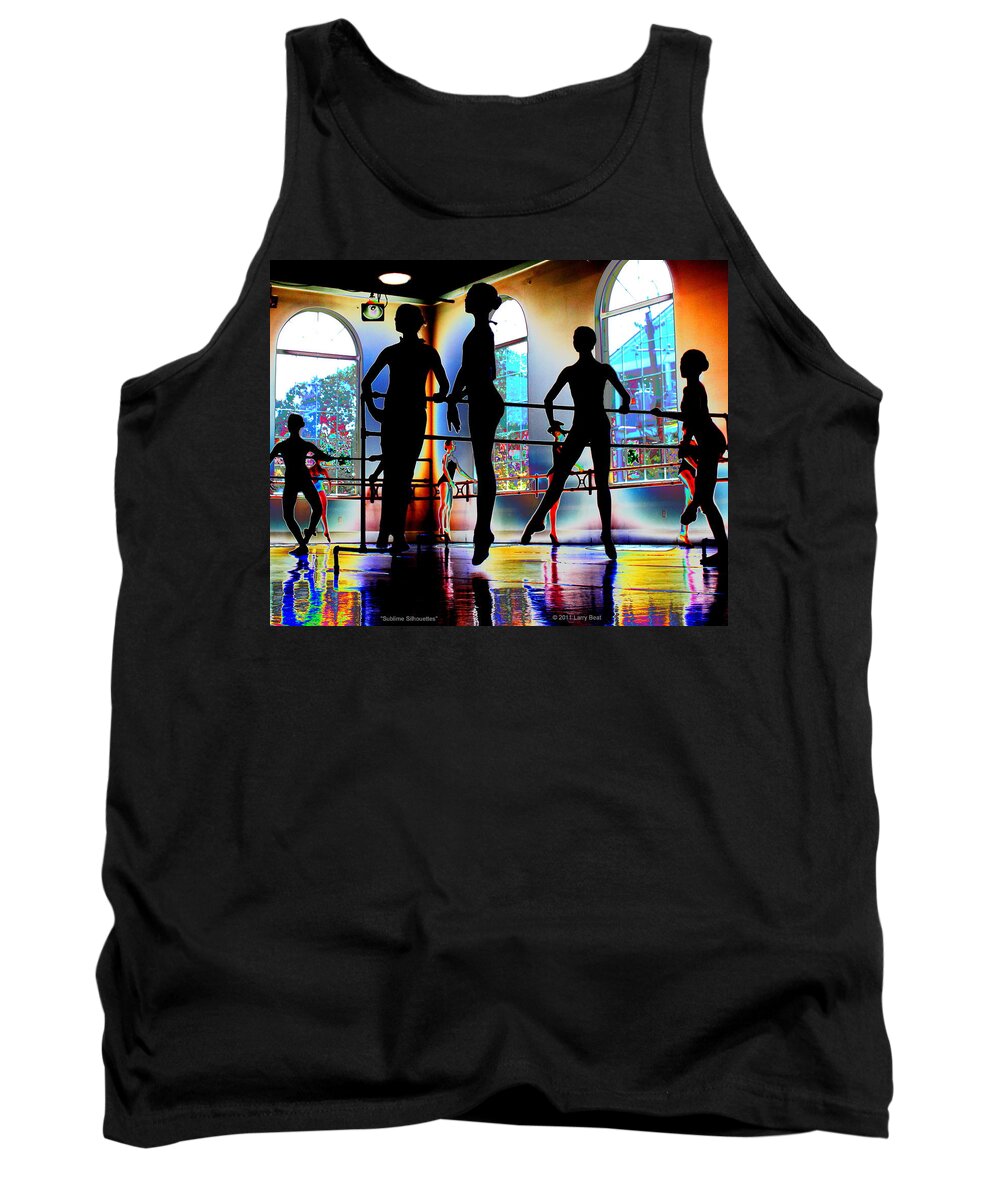Ballet Tank Top featuring the digital art Sublime Silhouettes by Larry Beat