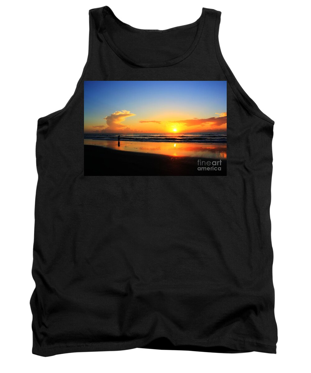 Ocean Tank Top featuring the photograph Sunrise Couple by Dan Stone
