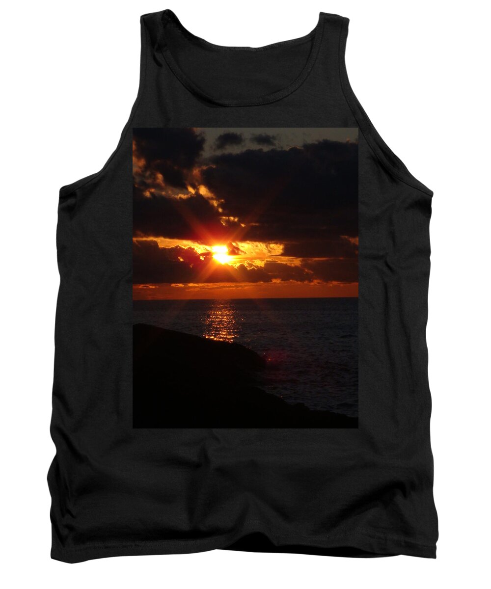 Lake Superior Tank Top featuring the photograph Superior Sunset by Bonfire Photography