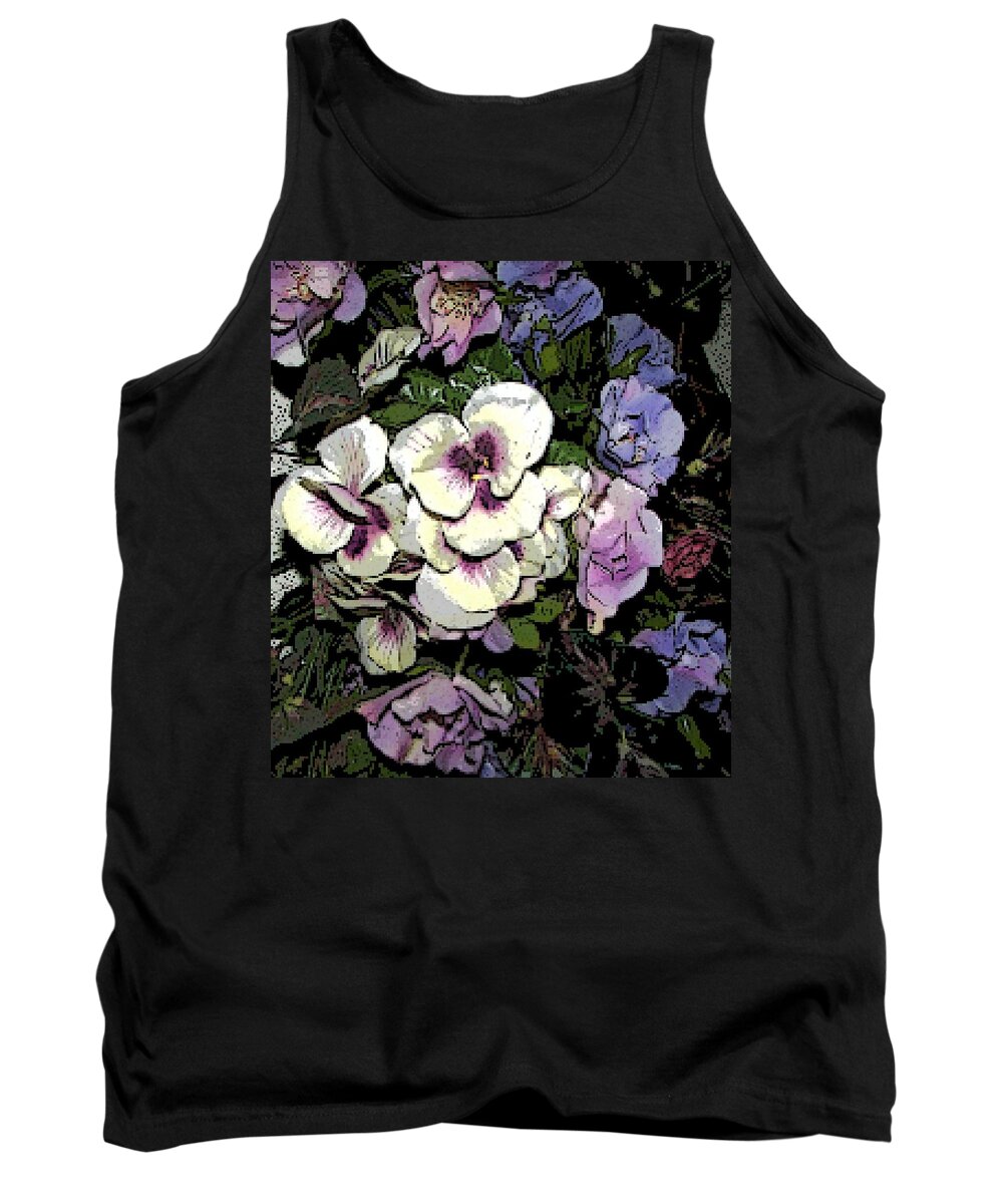 Floral Tank Top featuring the photograph Surrounding Pansies by Pamela Hyde Wilson