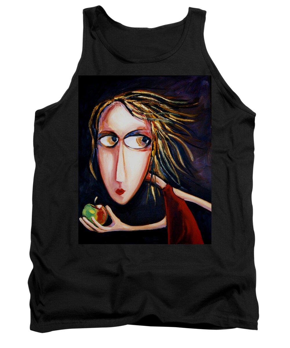 Apple Tank Top featuring the painting The Apple by Leanne Wilkes