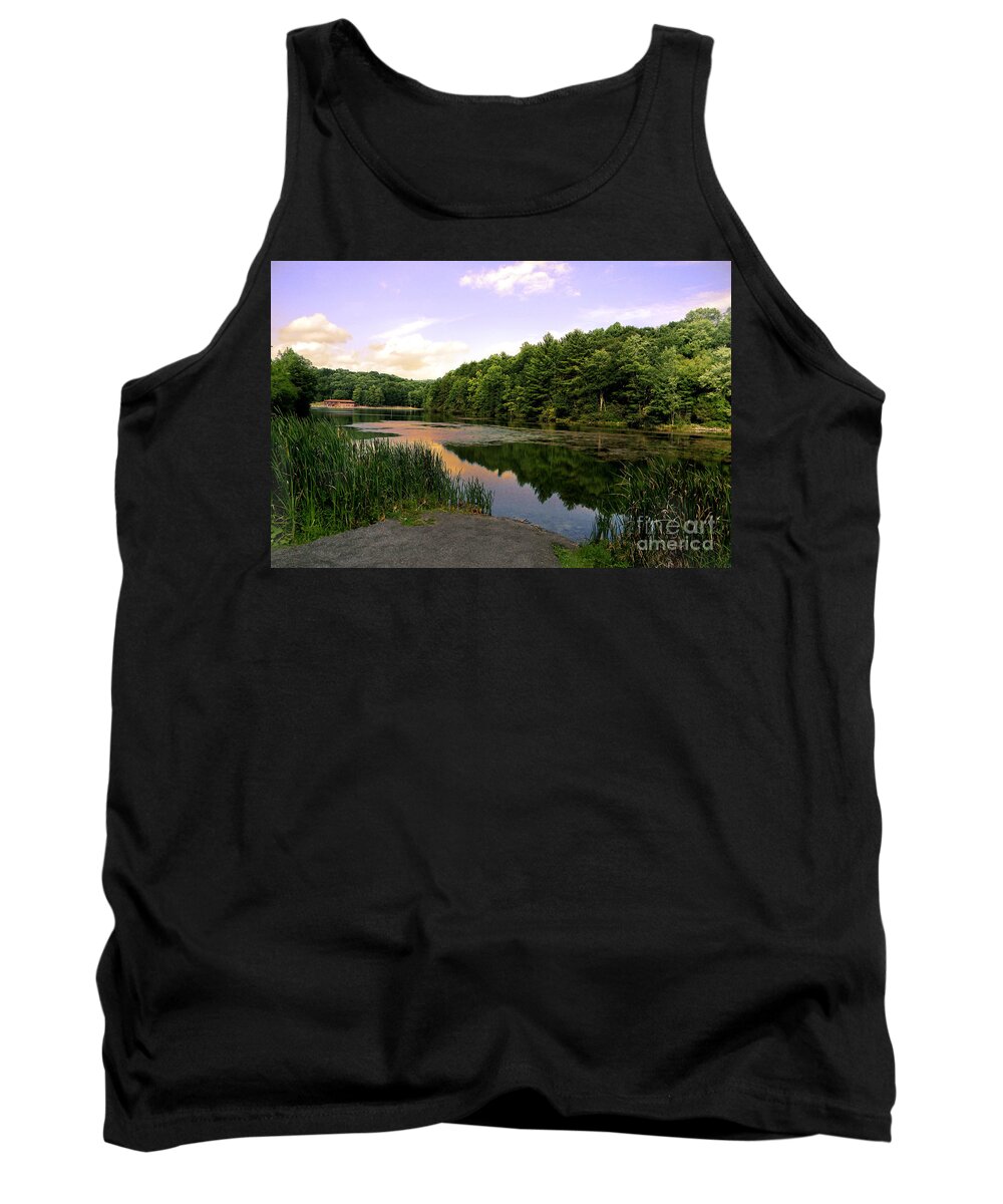Reflection Tank Top featuring the photograph The End of the Road by Lisa Lambert-Shank