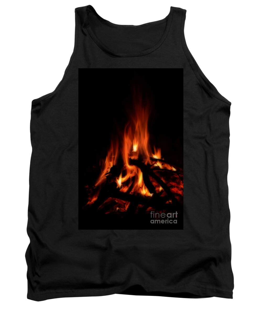 Campfire Tank Top featuring the photograph The Fire by Donna Greene