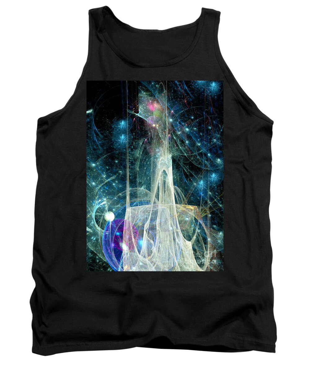 Abstract Tank Top featuring the digital art The Ice Castle 1 by Russell Kightley
