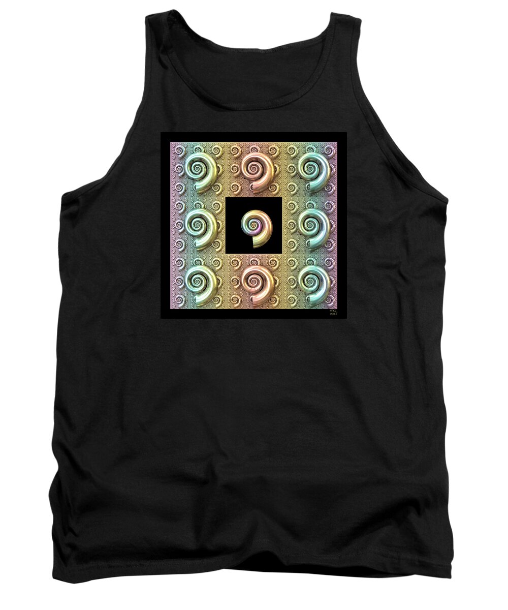 Computer Tank Top featuring the digital art The Shell by Manny Lorenzo