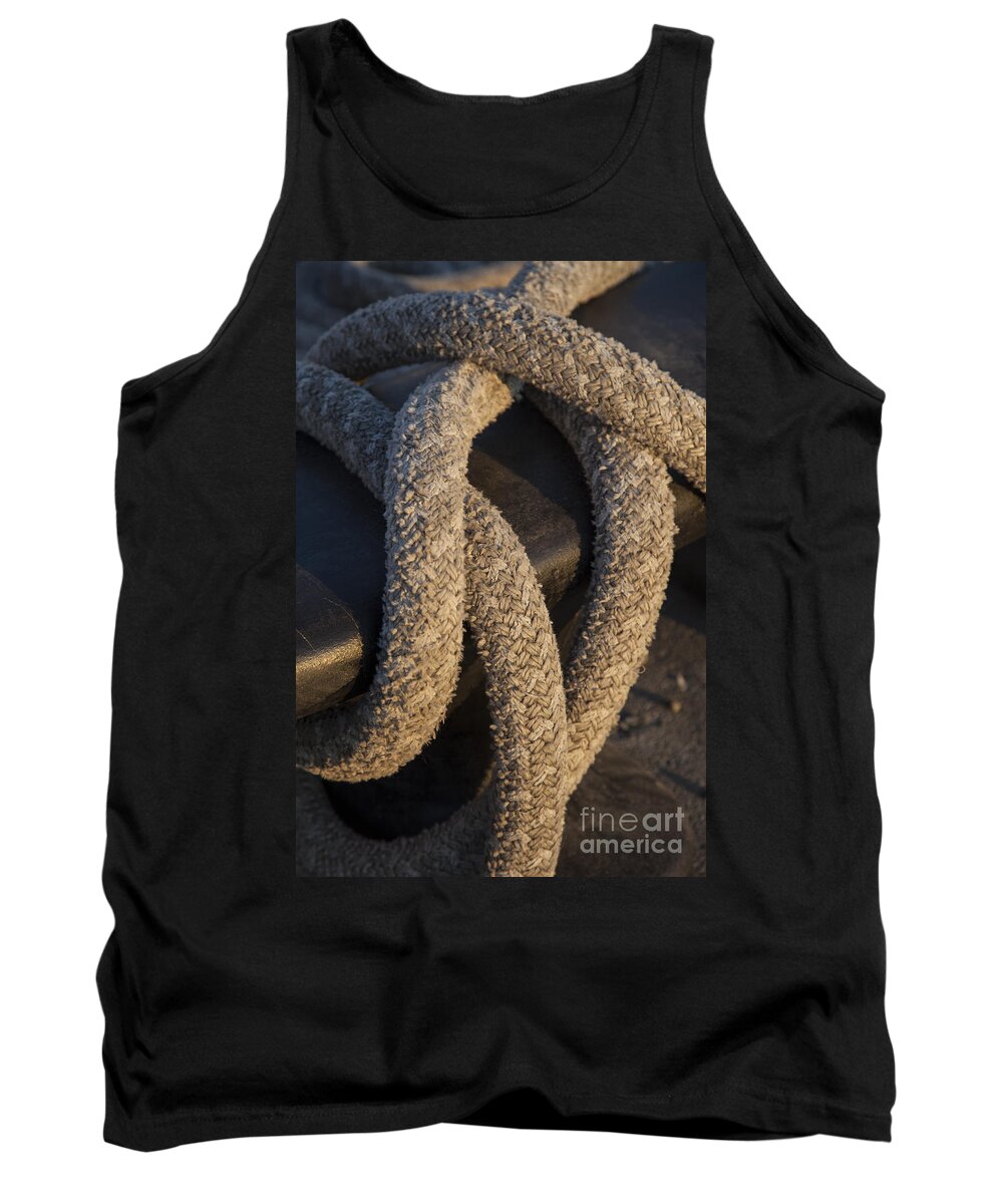 Ropes Tank Top featuring the photograph Tie Down by Timothy Johnson