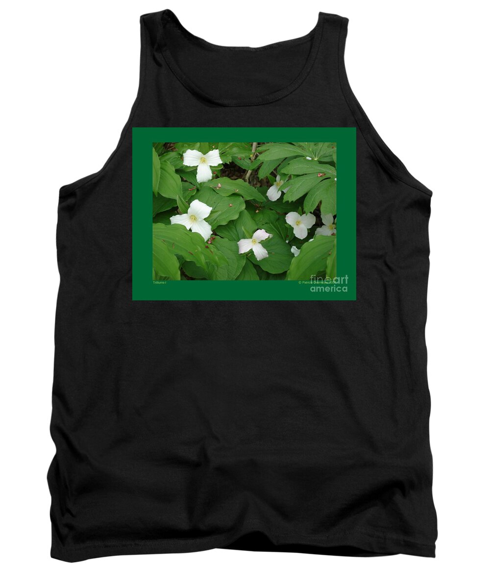 Flower Tank Top featuring the photograph Trilliums-I by Patricia Overmoyer