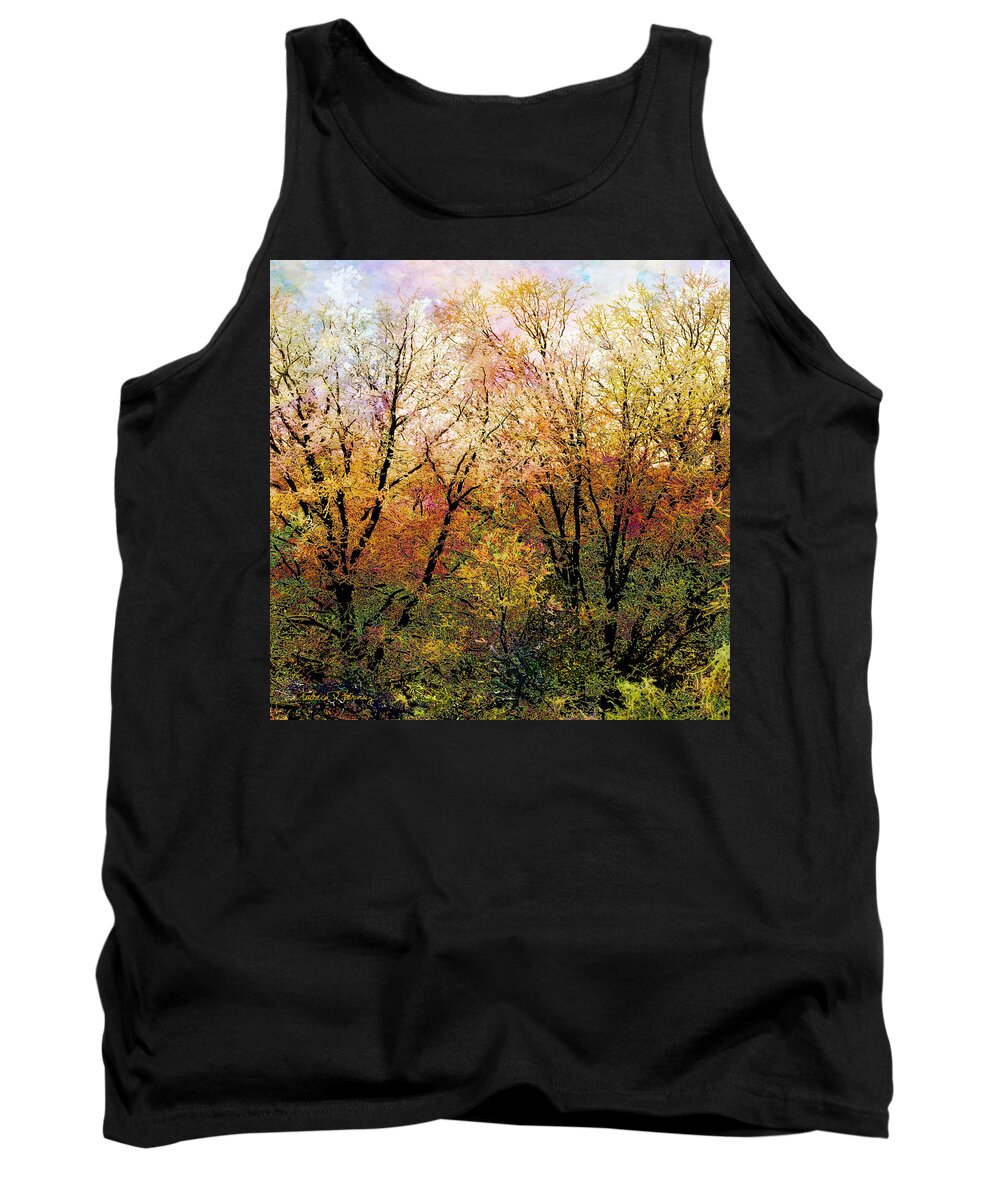Fall Tank Top featuring the digital art Turning by Barbara Berney