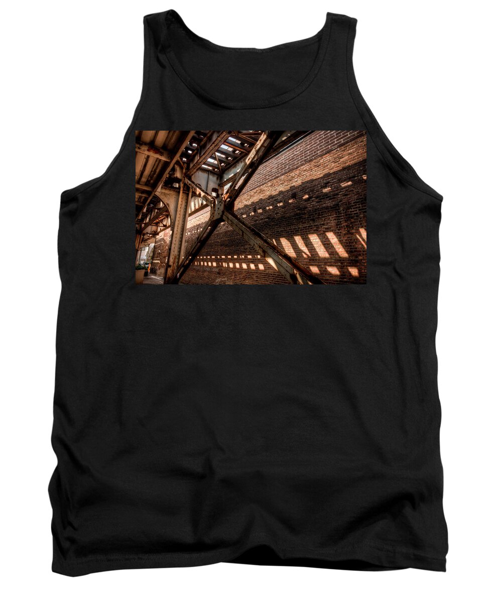 Chicago Tank Top featuring the photograph Under the L Tracks by Anthony Doudt