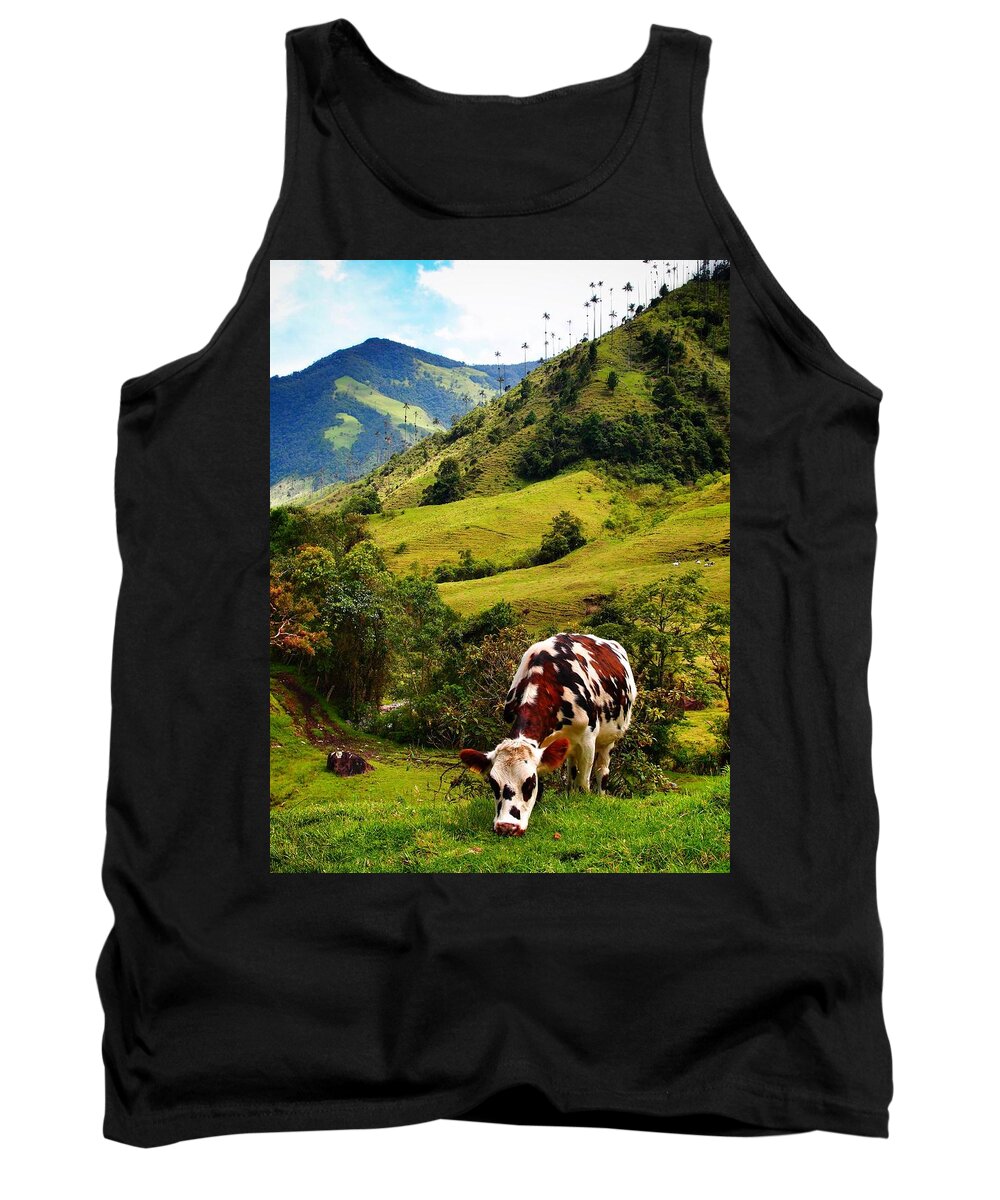 Vaca Tank Top featuring the photograph Vaca by Skip Hunt