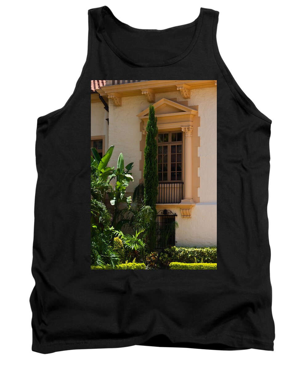Biltmore Tank Top featuring the photograph Window at the Biltmore by Ed Gleichman