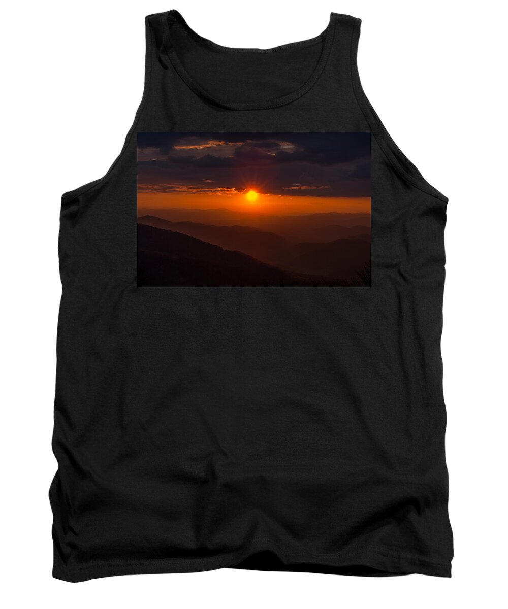 Blue Ridge Parkway Tank Top featuring the photograph Blue Ridge Sunset #3 by Brenda Jacobs
