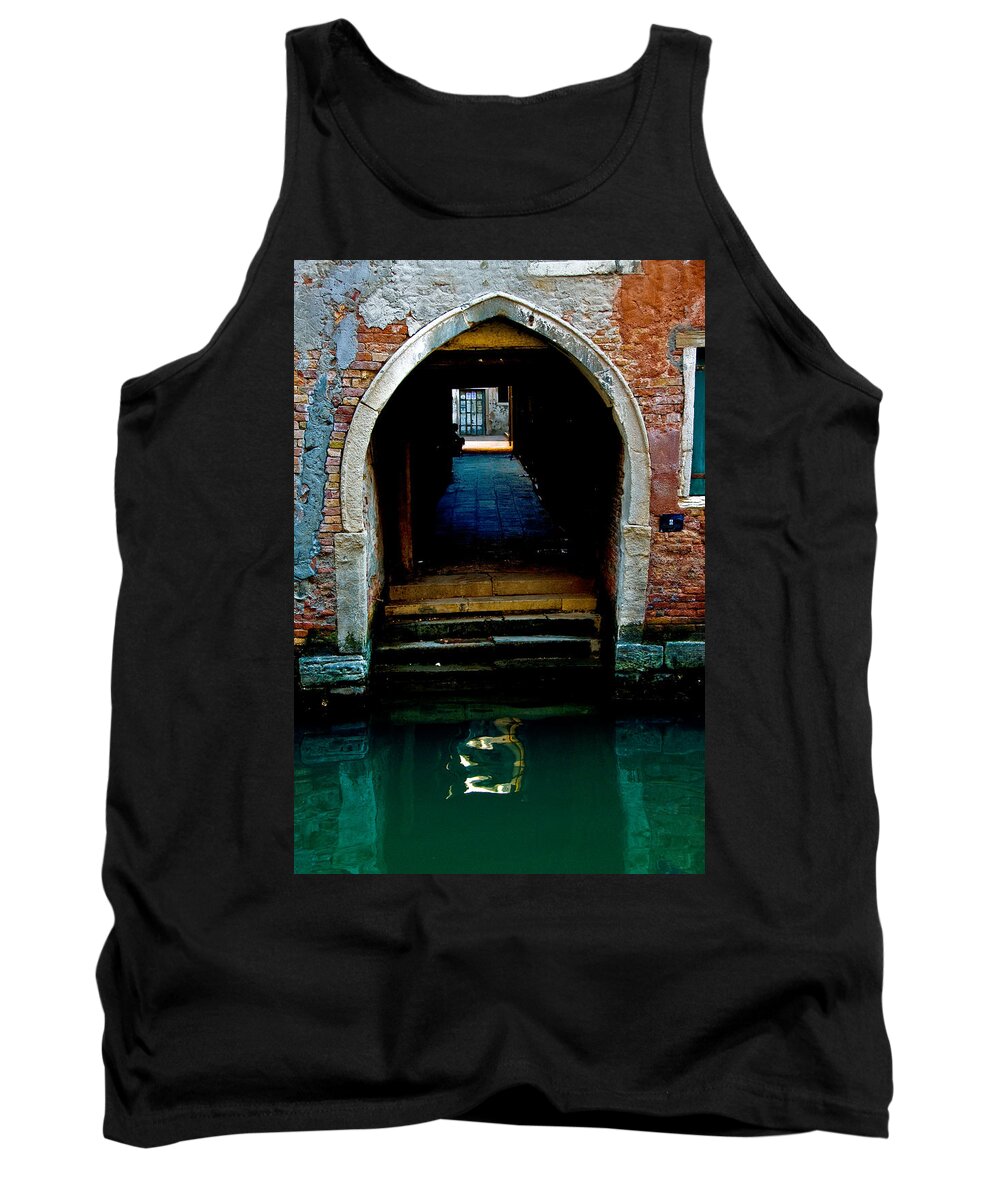 Venice Tank Top featuring the photograph Canal Entrance #1 by Harry Spitz
