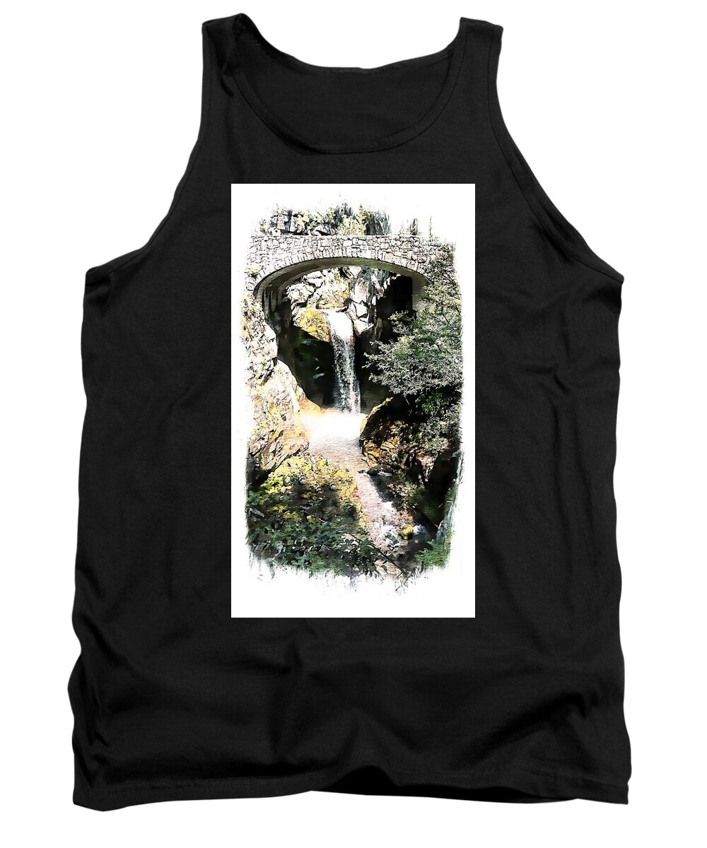 United States Tank Top featuring the photograph Christine Falls - Mt Rainier National Park #1 by Joseph Hendrix