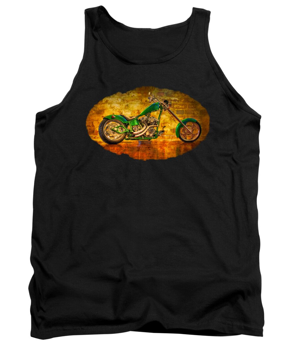 2 Tank Top featuring the photograph Green Chopper #1 by Debra and Dave Vanderlaan