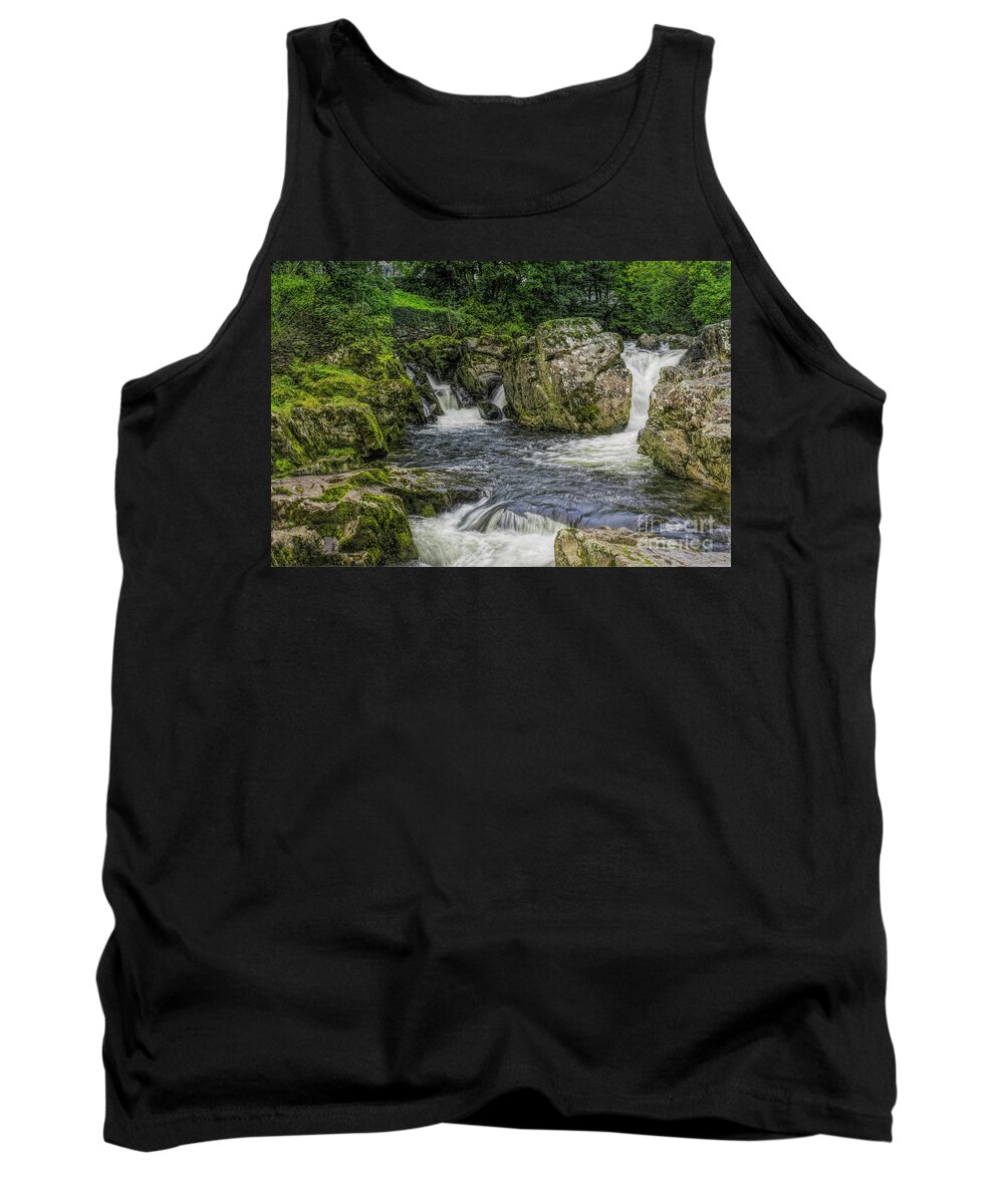 Snowdonia Tank Top featuring the photograph Mountain Waterfall #1 by Ian Mitchell