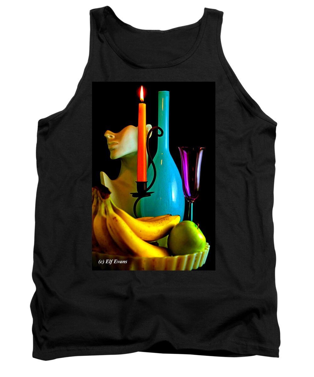 Fruits Tank Top featuring the photograph Orange Candle by Elf EVANS
