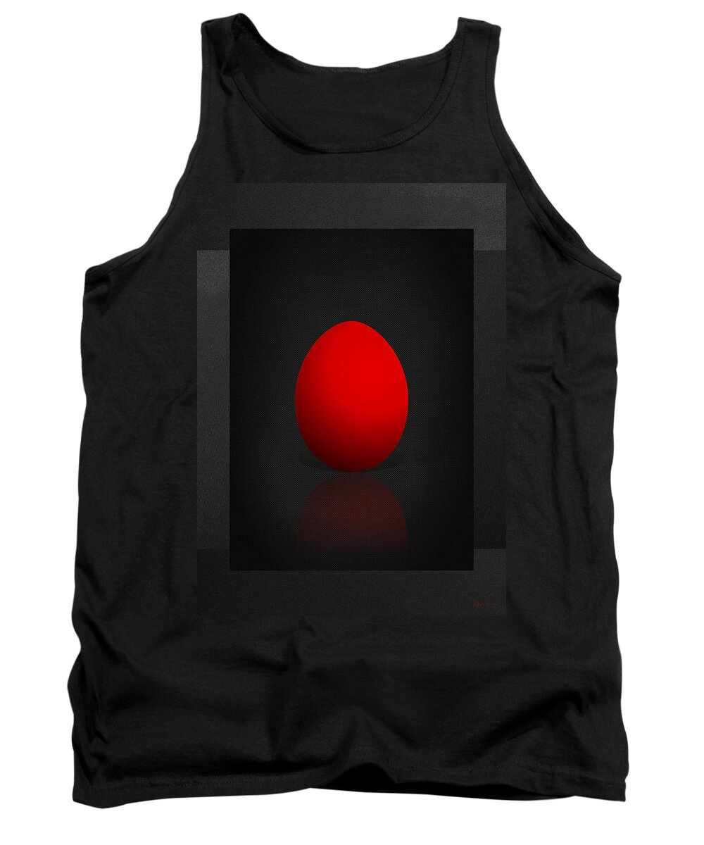 red On Black Collection By Serge Averbukh Tank Top featuring the photograph Red Egg on Black Canvas #1 by Serge Averbukh