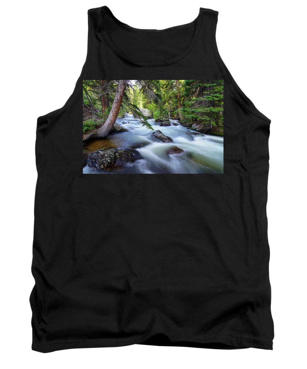Rocky Tank Top featuring the photograph Spring Run Off #1 by Sean Allen