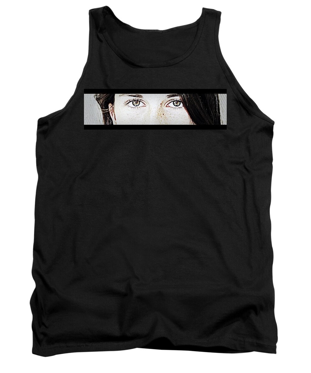 Girl Tank Top featuring the photograph Girl With Beautiful Eyes by Marysue Ryan